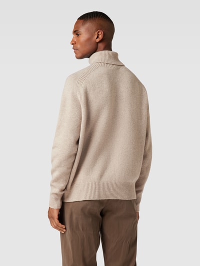 BOSS Rollkragenpullover aus Schurwolle in unifarbenem Design Offwhite 5