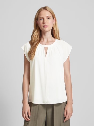 comma Bluse mit Kappärmeln Offwhite 4