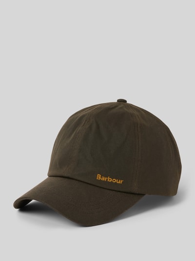 Barbour Basecap mit Label-Stitching Modell 'BEAULY' Oliv 1