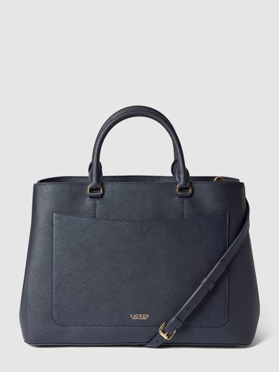 Lauren Ralph Lauren Shopper van leer, model 'Hanna' Marineblauw - 5