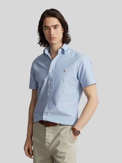 Polo Ralph Lauren Regular Fit Freizeithemd aus reiner Baumwolle Hellblau 4