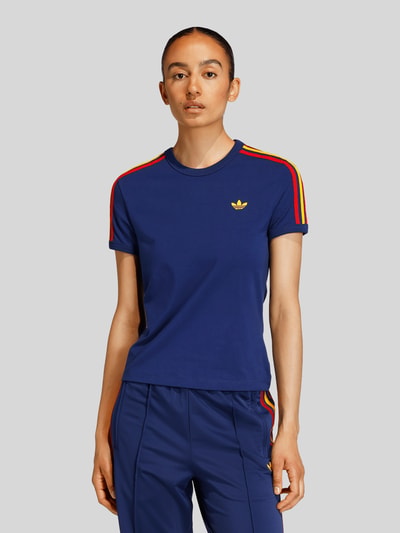 adidas Originals Regular Fit T-Shirt mit Logo Applikation Dunkelblau 4