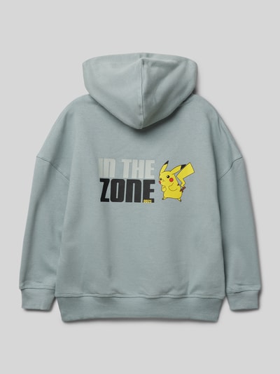 Mango Hoodie mit Motiv-Print Modell 'pokezone' Mint 3