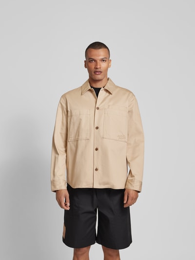 MAISON KITSUNE Hemdjacke mit Brusttaschen Sand 4