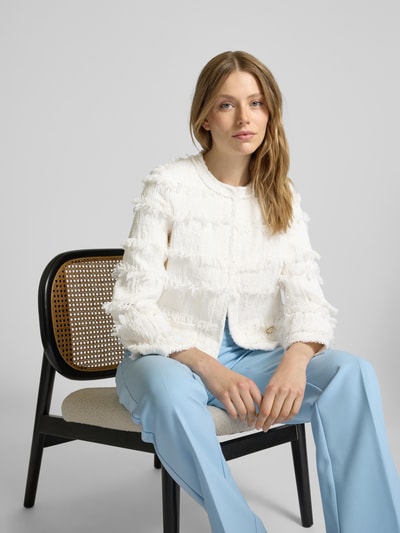 Luisa Cerano Blazer mit Strukturmuster Offwhite 3