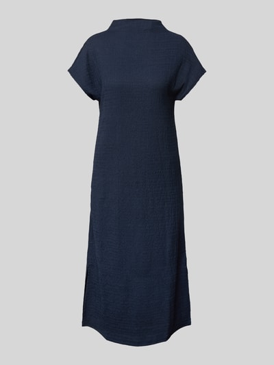 Tom Tailor Denim Soepele midi-jurk met opstaande kraag Donkerblauw - 2