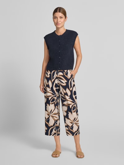 Betty Barclay Relaxed Fit Weite Hose mit Allover-Muster Modell 'LT JUNI' Marine 1
