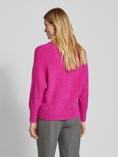 Luisa Cerano Strickpullover mit Rundhalsausschnitt Pink 5