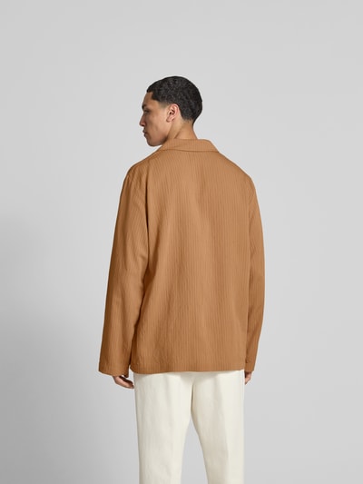 Nanushka Freizeithemd mit Label-Stitching Mittelbraun 5