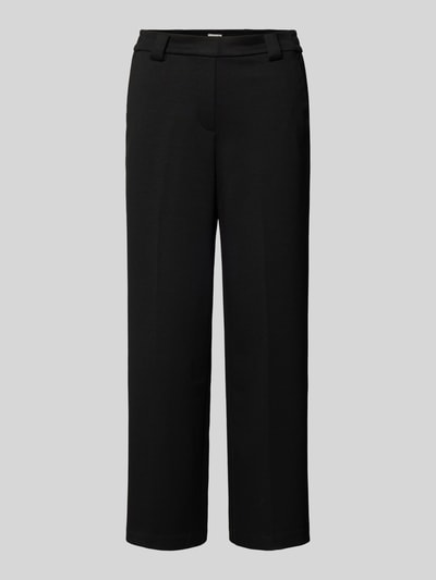 Tom Tailor Cropped Stoffhose mit Viskose und weitem Bein Black 2