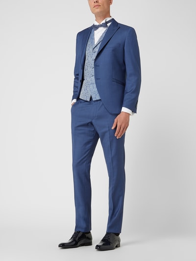 Wilvorst Slim Fit Anzughose aus Wolle  Blau 1