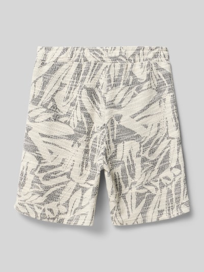 Productfoto, Shorts im Allover-Look mit Eingrifftaschen van Garcia, katoenmengsel, regular fit, labeldetail, grijze en witte print, binnenbeenlengte 20 cm, taillewijdte 35 cm