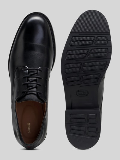 HUGO Buty sznurowane z naturalnej skóry bydlęcej model 'Ginsby_derb_lt' Czarny 4