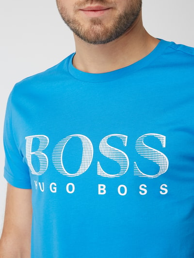 BOSS T-shirt z nadrukiem z logo  Królewski niebieski 3