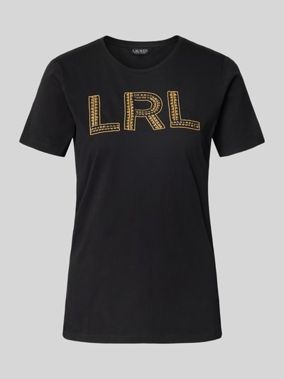 Lauren Ralph Lauren T-Shirt mit Stitching und Rundhalsausschnitt Modell 'KATLIN' Black 2