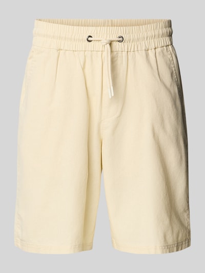 Blend Regular fit sweatshorts van linnenmix, model 'BAY' Zand - 2