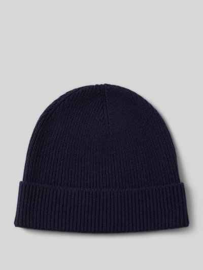 Strellson Mütze aus Woll-Mix Modell 'LORAS' Dunkelblau 1