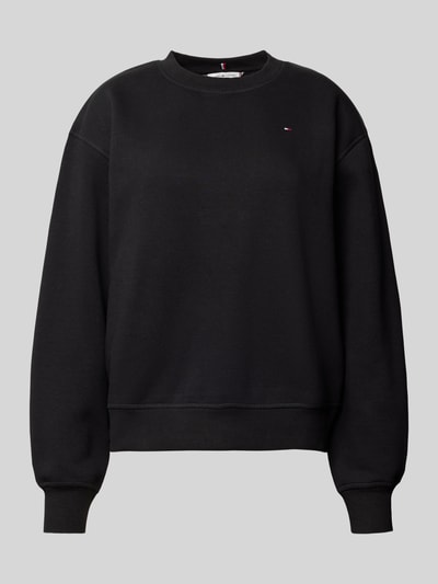 Tommy Hilfiger Regular Fit Sweatshirt mit Logo-Stitching BLACK 2