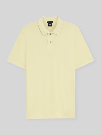 BOSS Regular Fit Poloshirt aus reiner Baumwolle Modell 'PALLAS' Hellgelb 2