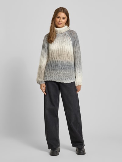 Smith and Soul Relaxed Fit Rollkragenpullover mit Alpaka-Anteil Mittelgrau Melange 1