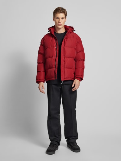 Pepe Jeans Gewatteerd jack met capuchon, model 'Tobias' Rood - 1