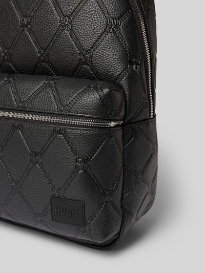 HUGO Rucksack mit Strukturmuster Modell 'Ethon Chain' Black 3