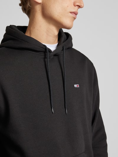 Tommy Jeans Regular fit hoodie met labelstitching Zwart - 3