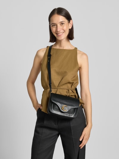 Coccinelle Handtas met labeldetail Zwart - 1