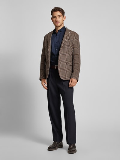 Jack & Jones Premium Slim fit vrijetijdsoverhemd met kentkraag, model 'CARDIFF' Marineblauw - 1