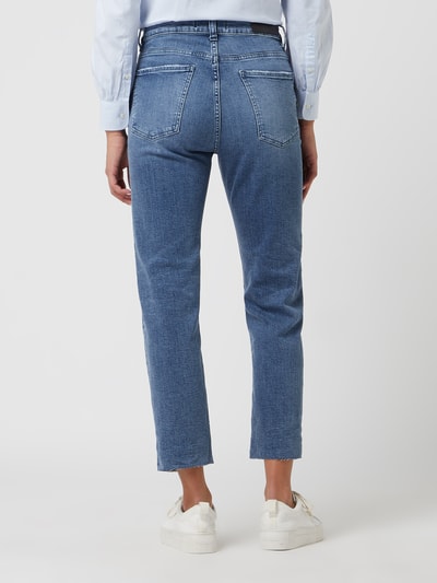 Replay Straight fit high rise jeans met stretch, model 'Maijke' Blauw - 5