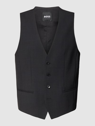 BOSS Gilet met paspelzakken, model 'Huge Vest' Antraciet - 2