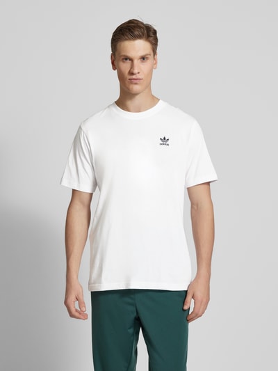 adidas Originals T-Shirt mit Logo-Stitching Weiss 4