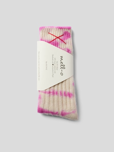 mell-o Socken aus Kaschmir Rosa meliert 3