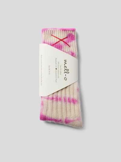 mell-o Socken aus Kaschmir Rosa Melange 3