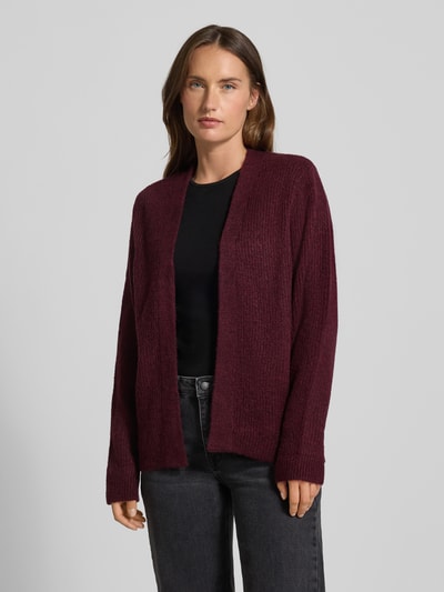 More & More Kardigan z dzianiny z przodem bez zapięcia Bordowy 4