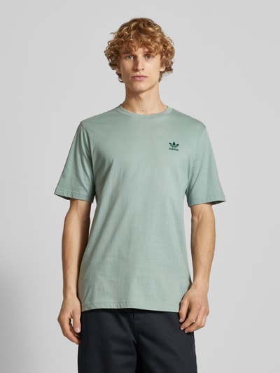 adidas Originals T-shirt met labelstitching Mintgroen - 4