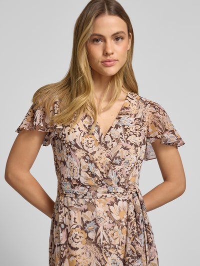 Lauren Ralph Lauren Abendkleid mit Bindegürtel Modell 'FARRYSH' Taupe 3