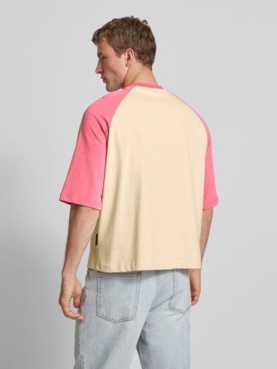 PROHIBITED Oversized T-Shirt mit Label-Print Rot 5