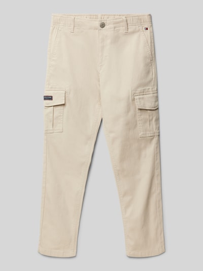 Tommy Hilfiger Teens Straight Leg Cargohose mit Label-Patch Modell 'UTILITY' Beige 1