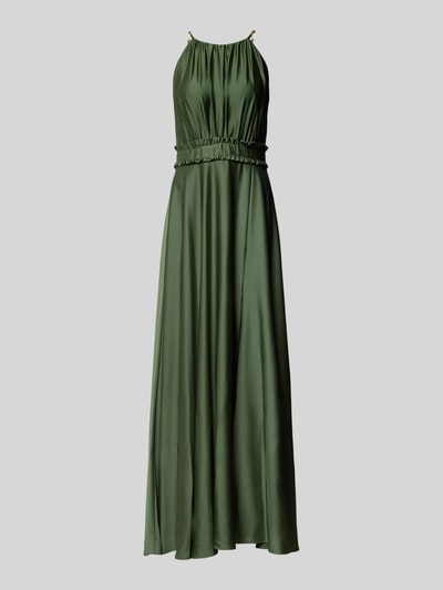 Swing Abendkleid mit gelegten Falten Khaki 1