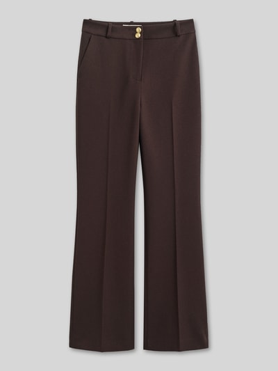 GANT Slim fit smalle broek met viscose Donkerbruin - 2