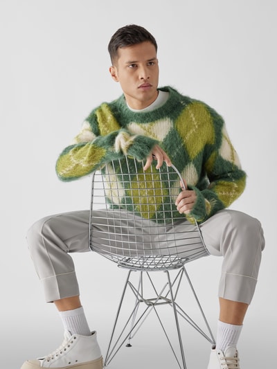 Marni Pullover mit Karomuster Grün 6