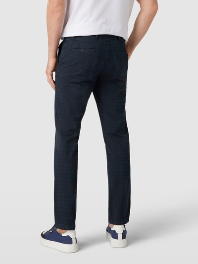 Tommy Hilfiger Chino met ruitmotief, model 'DENTON' Marineblauw - 5