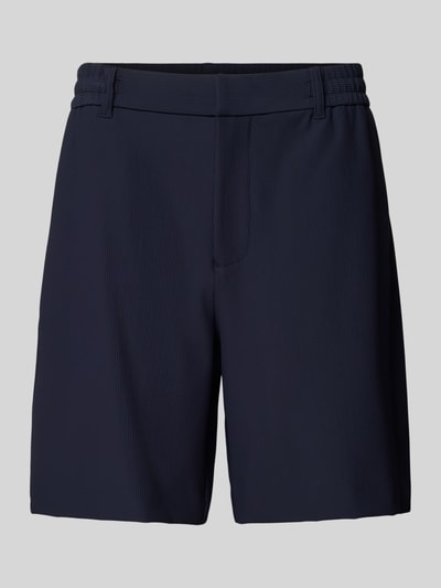 Emporio Armani Regular Fit Shorts mit Strukturmuster Marine 2