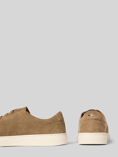 BOSS Low Top Sneaker aus reinem Rindnubuk Modell 'Kieran_Tenn_wcsd' Beige 2