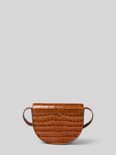 Lauren Ralph Lauren Handtasche aus Rindsleder mit Label-Applikation Cognac 4