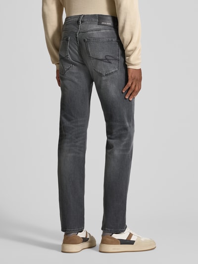 Pierre Cardin Tapered fit jeans in used-look, model 'Lyon' Middengrijs - 5