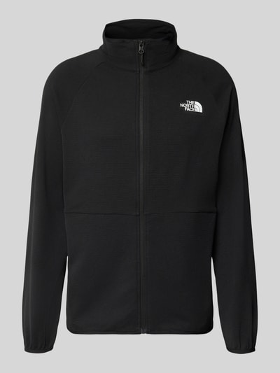 Produktfoto, schwarze Jacke mit Raglanärmeln und Logo-Print Modell 'PACKABLE KECHA' von The North Face, Material-Mix mit Stretch, glatte Struktur
