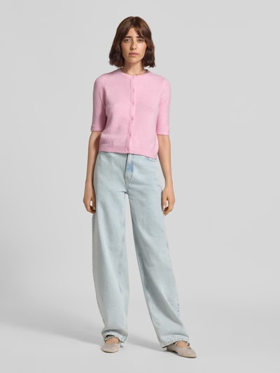 VERO MODA regular fit gebreid jack met korte mouw model 'VMDOFFY' Felroze - 1