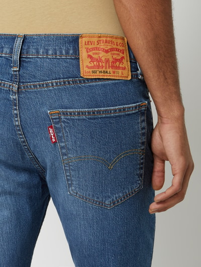 Levi's® Tapered fit jeans met stretch, model '502™' Jeansblauw - 3